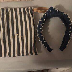 Lele sadoughi Navy Pearl-Embellished Headband